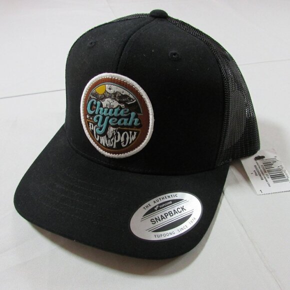 Rock & Roll Cowboy Other - Dale Brisby Men's "Chute Yeah" Snapback Trucker Cap Hat - Black